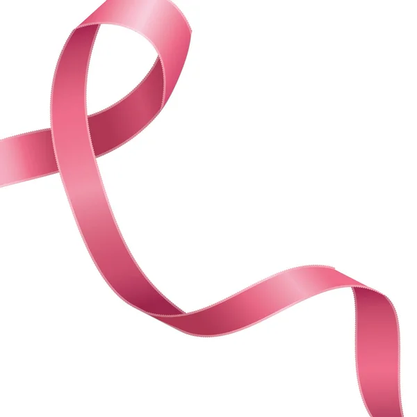 Значок стрічки кампанії раку молочної залози — стоковий вектор