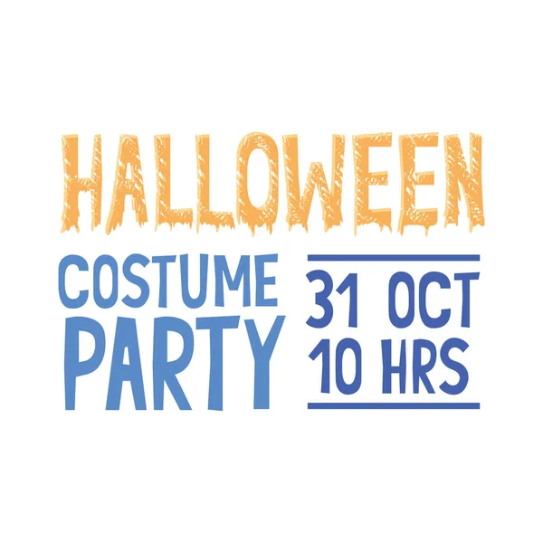 Happy halloween party meghívó font üzenet — Stock Vector
