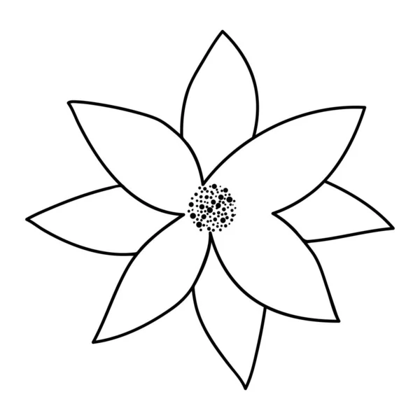 Beauty christmas flower decorative icon — Stock Vector