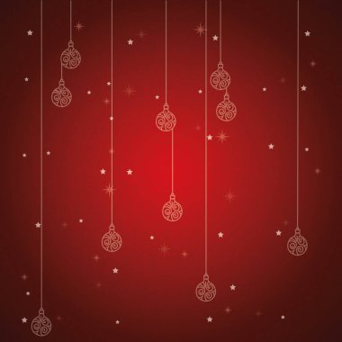 Noel topları arka planda sallanıyor