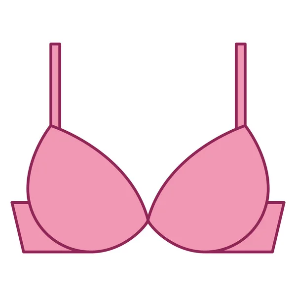 Sujetador mujer ropa cáncer de mama icono — Vector de stock