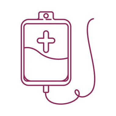 Kan torbası bağış göğüs ikonu