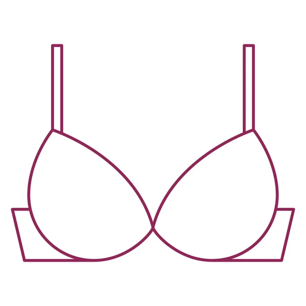 Reggiseno femminile vestiti icona del cancro al seno — Vettoriale Stock