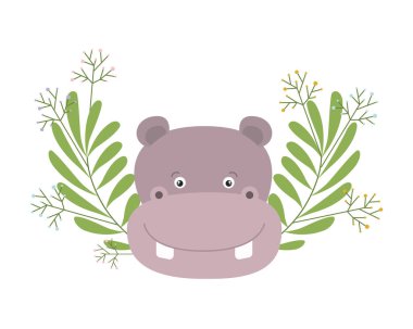 Çelenk kaplamalı şirin küçük su aygırı.