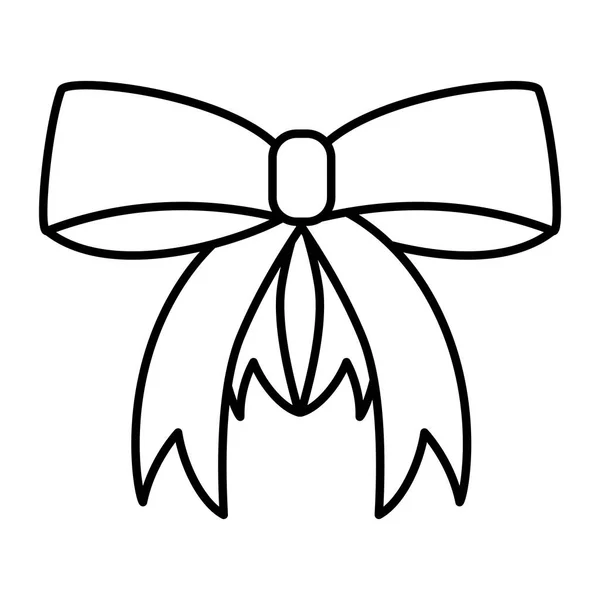 Lazo lazo cinta icono decorativo — Vector de stock