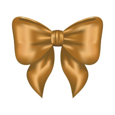 Altın yay kurdele dekoratif ikonu