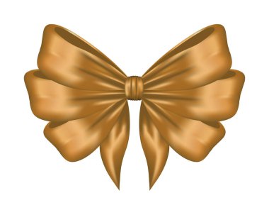 Altın yay kurdele dekoratif ikonu