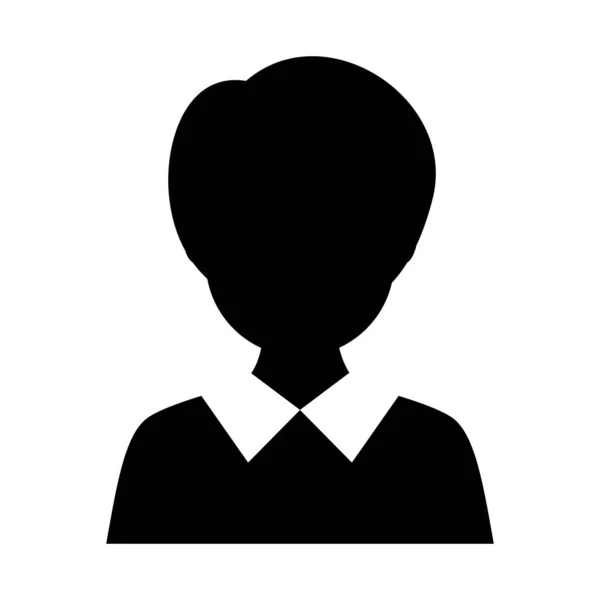 Business woman silhouette avatar character — 스톡 벡터