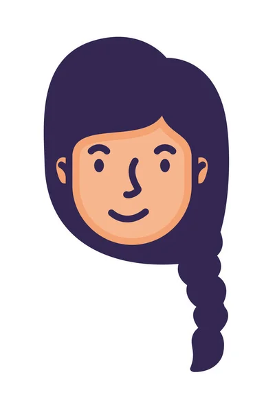Лицо женщины с волосатым характером — стоковый вектор