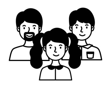 grup insan karakterleri avatarlar