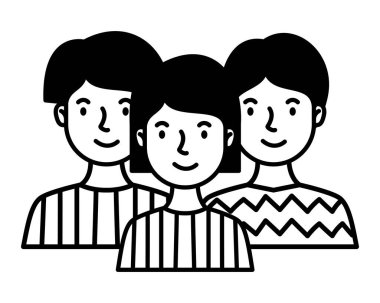 grup insan karakterleri avatarlar