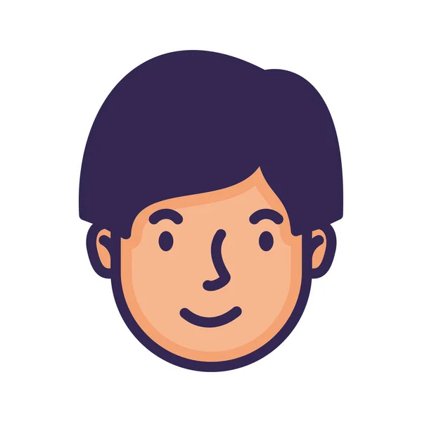 Head man face avatar character — ストックベクタ