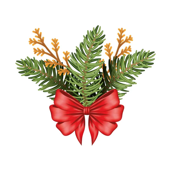 Ruban papillon rouge avec couronne icône décorative — Image vectorielle
