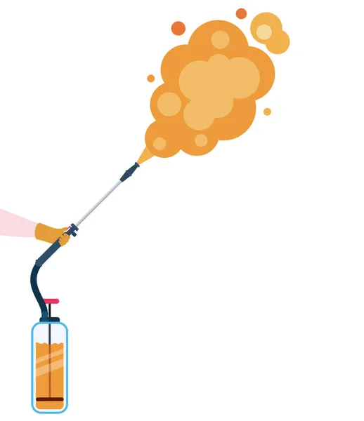Pulveriseringsflaske med røykvektorutforming – stockvektor