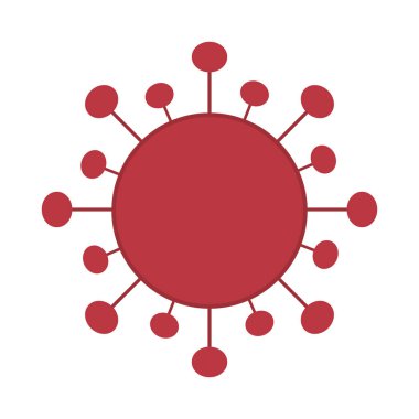 Kırmızı Covid 19 virüs vektör tasarımı