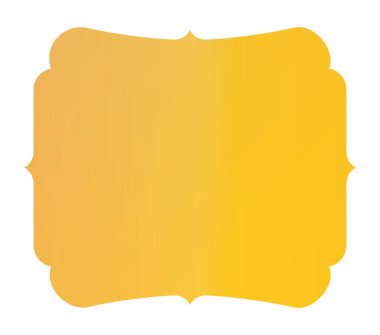 İzole edilmiş sarı gradyan çerçeve taşıyıcı pankart tasarımı