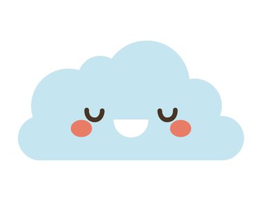 Kawaii bulut vektör tasarımı