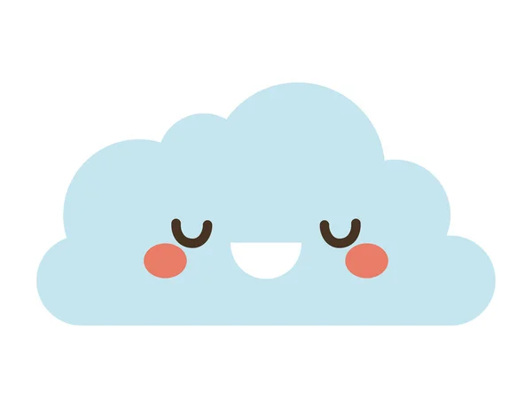 Kawaii nube de dibujos animados diseño de vectores — Vector de stock