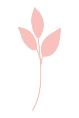 İzole edilmiş pembe yaprak vektör tasarımı