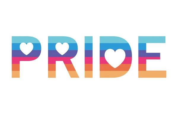 Isolated lgtbi pride text vector design — Stock Vector