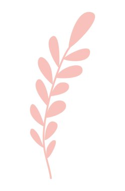 İzole edilmiş pembe yaprak vektör tasarımı