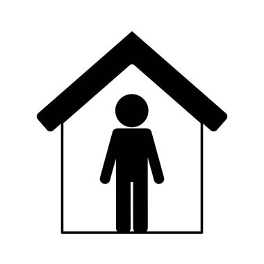 Avatar ev silueti biçim vektör tasarımı içinde