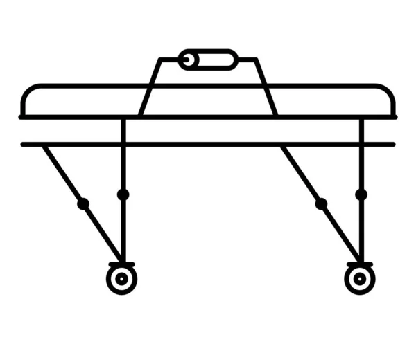 Isoliertes Stretcher-Icon-Vektordesign — Stockvektor