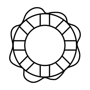İzole edilmiş yaşam şamandırası ikon vektör tasarımı