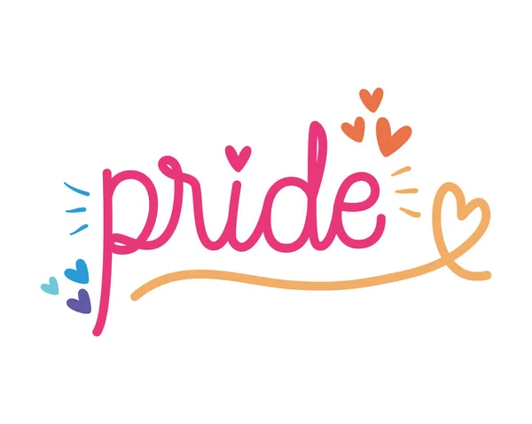 Isolated lgtbi pride text vector design — Stock Vector