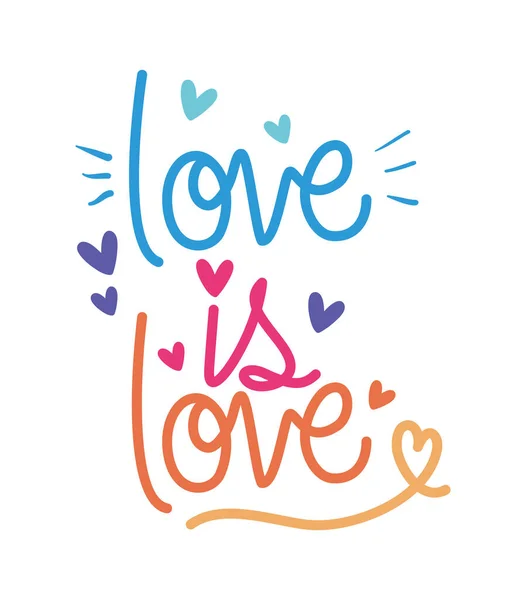 Izolovaný Igtbi láska je láska text vektor design — Stockový vektor