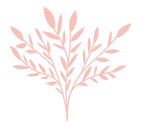 Isolated pink leaves vector design — Stock Vector