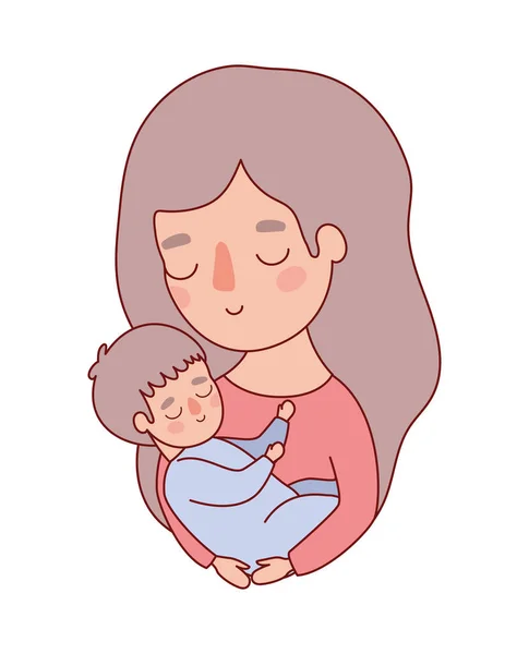 Madre con diseño de vectores de bebé — Vector de stock