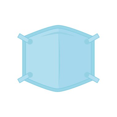 İzole edilmiş tıbbi mavi maske vektör tasarımı