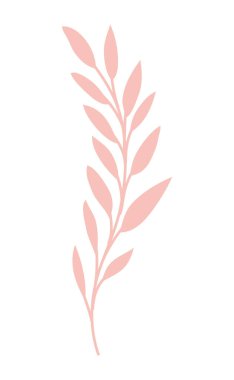 İzole edilmiş pembe yaprak vektör tasarımı