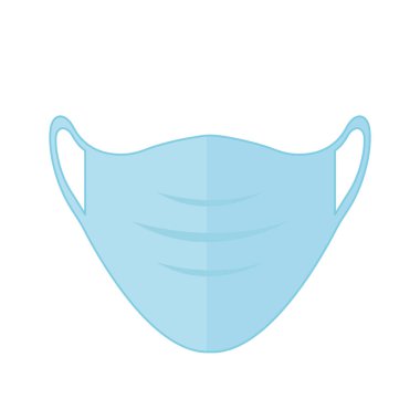 İzole edilmiş tıbbi mavi maske vektör tasarımı