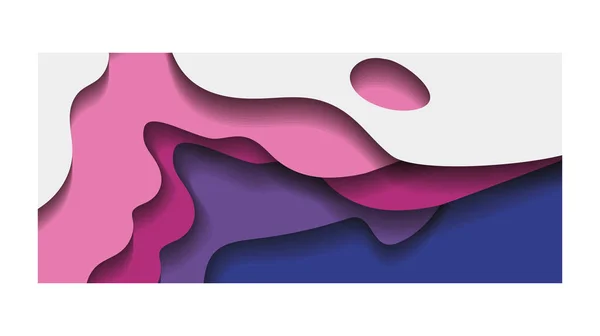 Viola e rosa onde di sfondo all'interno telaio vettoriale design — Vettoriale Stock