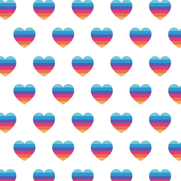 Lgtbi corações fundo vetor design — Vetor de Stock