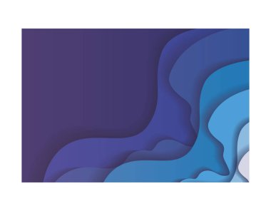 Mavi dalgalar çerçeve vektör tasarımı içinde