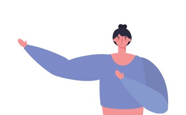 İzole edilmiş Avatar kadın çizgi film vektör tasarımı