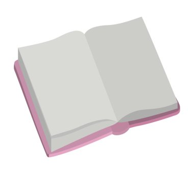 İzole edilmiş açık kitap vektör tasarımı
