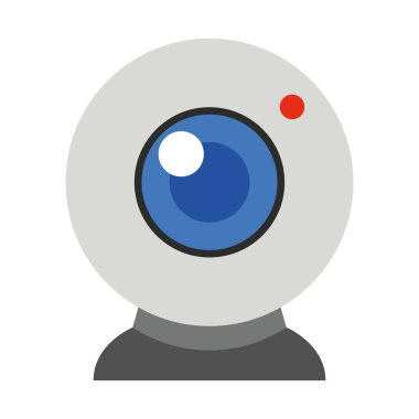 İzole edilmiş web kamerası ikon vektör tasarımı