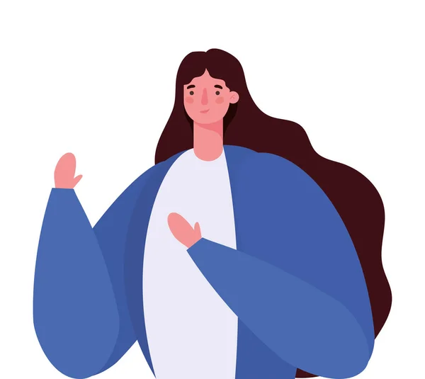 Isolé avatar femme dessin animé vecteur design — Image vectorielle