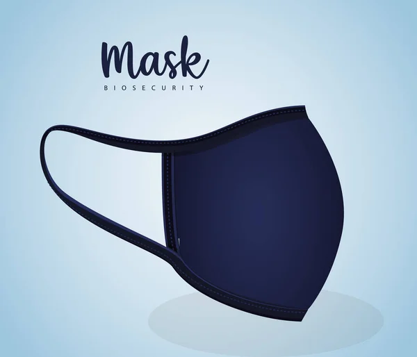 Medical dark blue mask vector design — Stock Vector