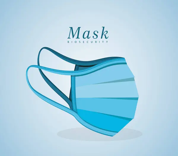 Medical blue mask vector design — Stock Vector