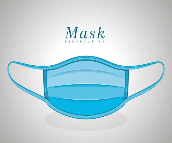 Lékařská modrá maska vektor design — Stockový vektor