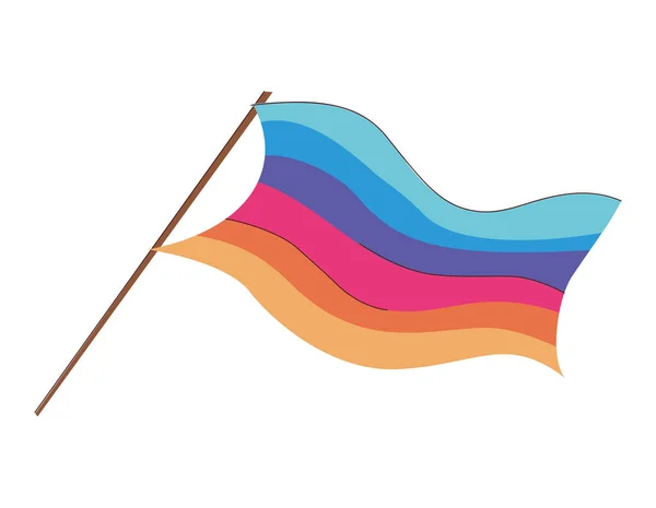 Isoliertes Lgtbi-Flaggenvektordesign — Stockvektor