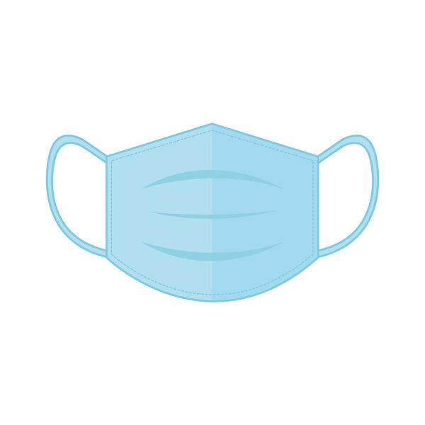 Isolated medical blue mask vector design
