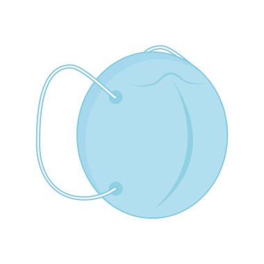 İzole edilmiş tıbbi mavi maske vektör tasarımı