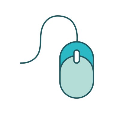 Dijital fare satırı ve biçim ikonu vektör tasarımını doldur