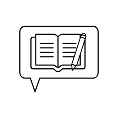 Kabarcık siluet biçim vektör tasarımı içinde kitap